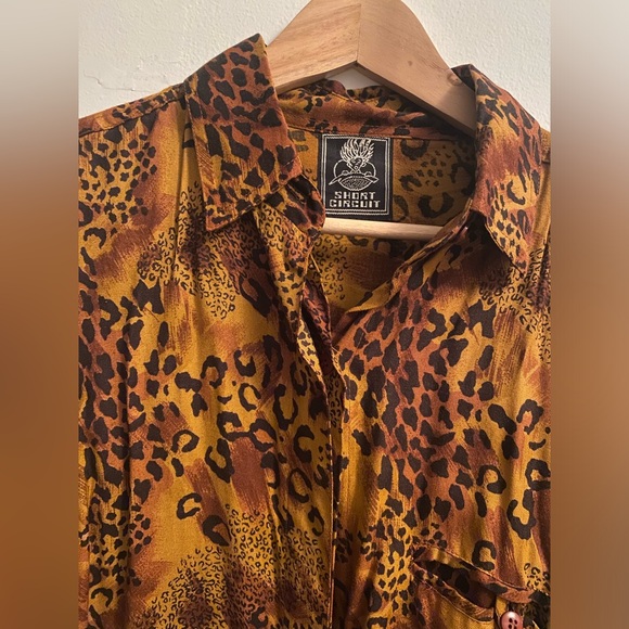 Vintage leopard print oversized shirt - Picture 3 of 3